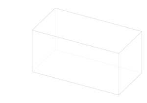 3D Wire frame model of a simple box