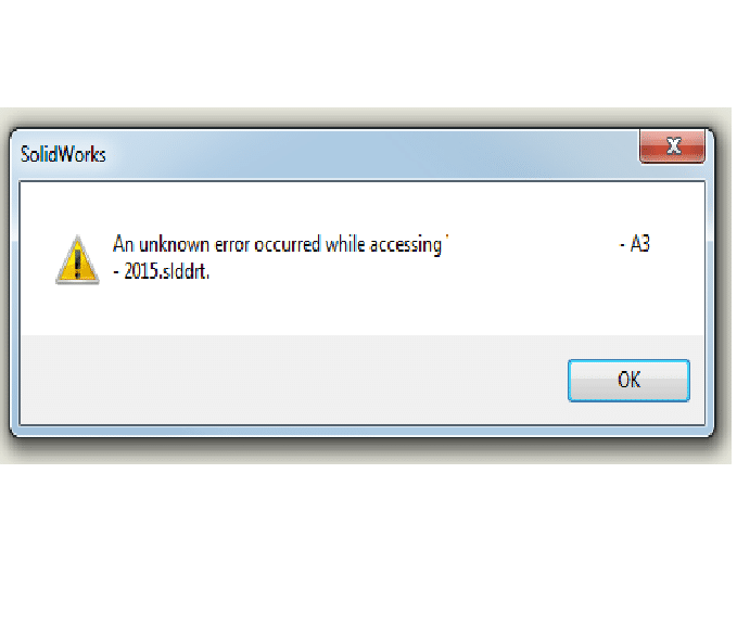 Solidworks error message