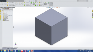 3D CAD Model of a cube