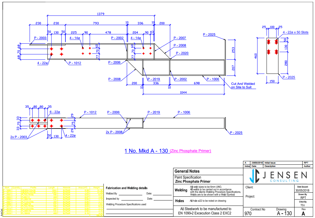 Assembly Drawing - Structural Steel - Steel Detailing