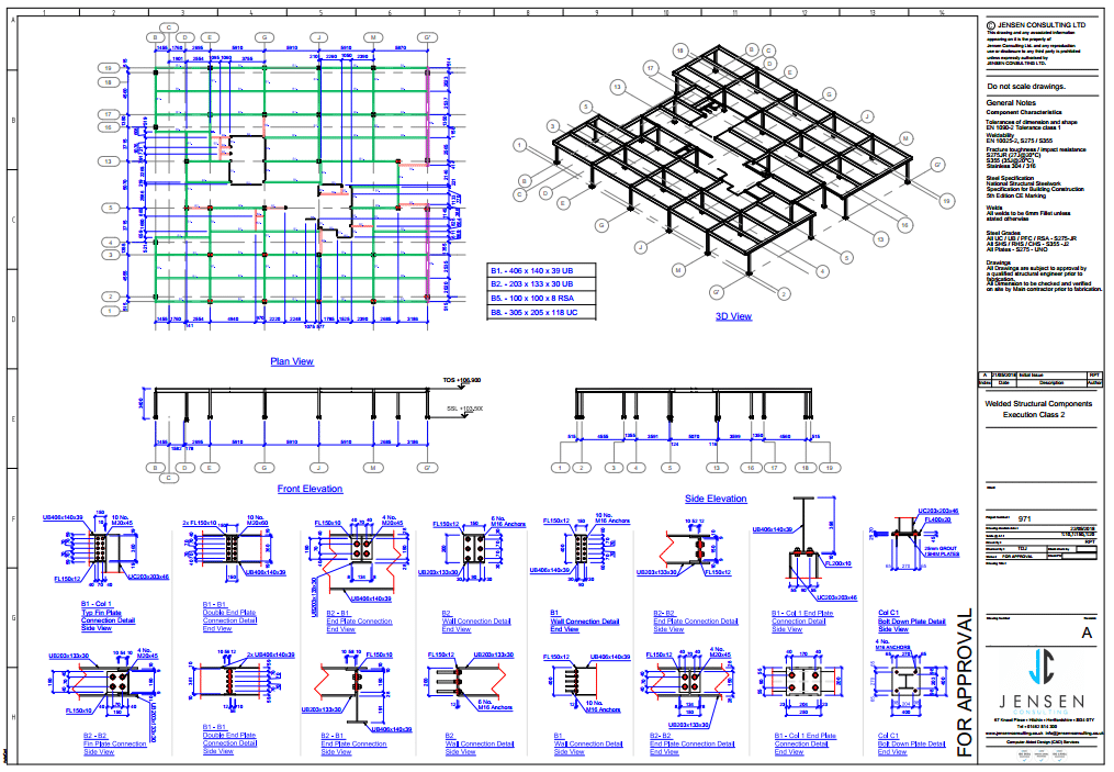 General Assembly Drawing - Structural Steel - Steel Detailing