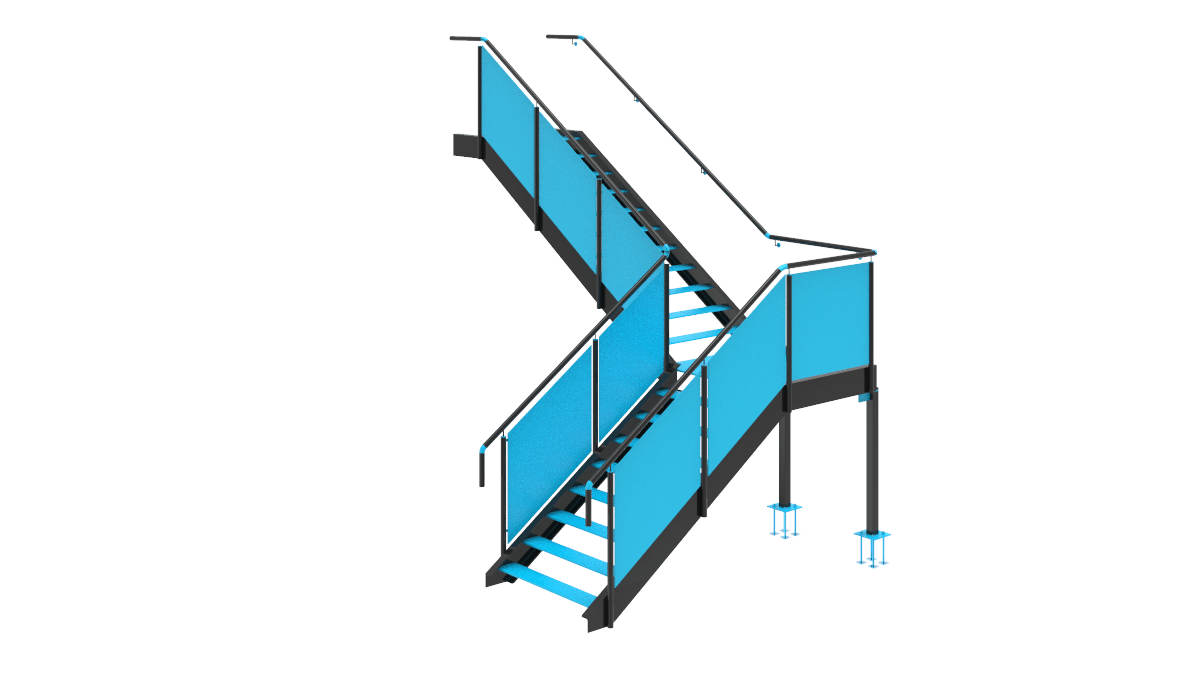 Steel detailing- Staircase