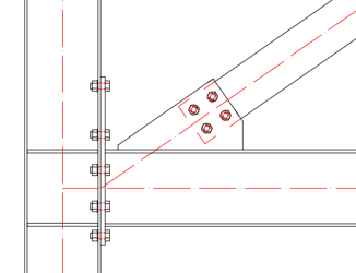 Option 3 - Bracing Connection - Centreline column flange