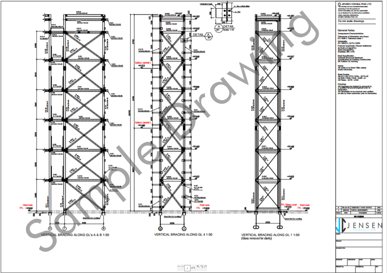 Structural Steel Sample Drawing